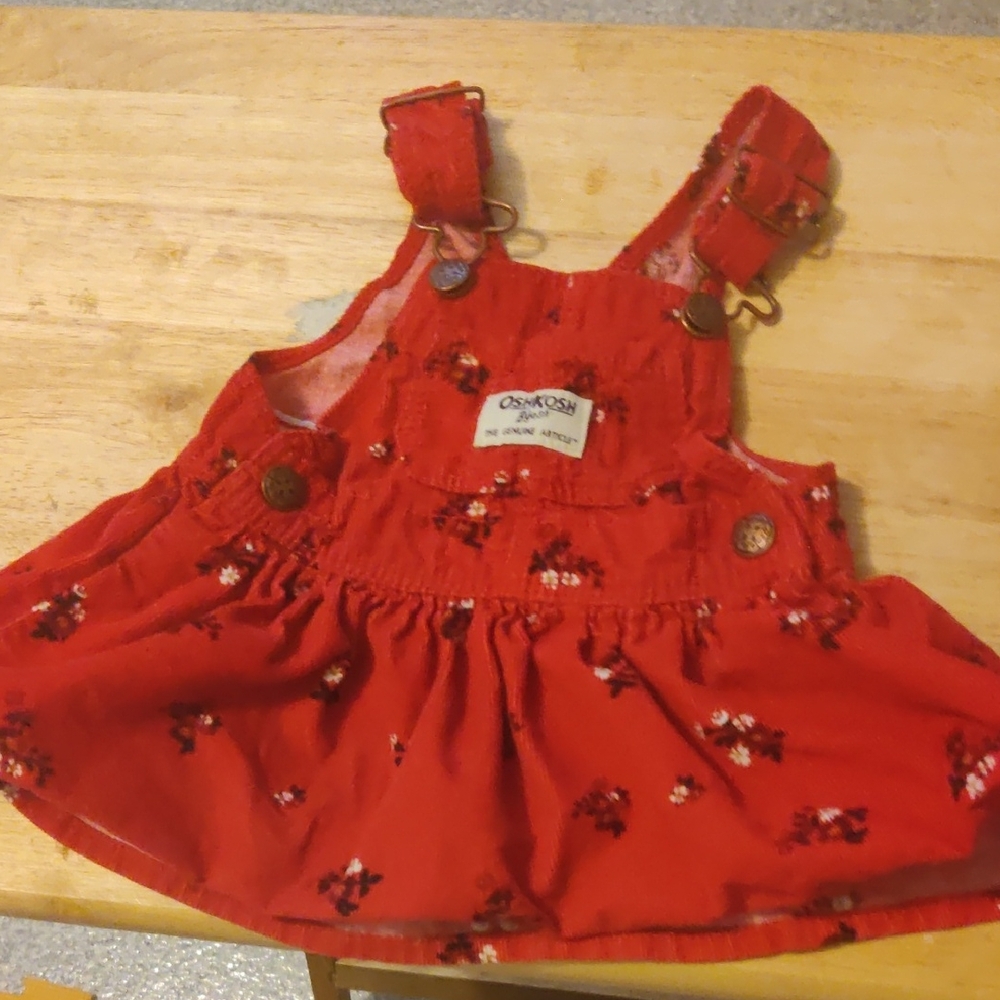 OshKosh B'gosh Red Corduroy Floral Dress